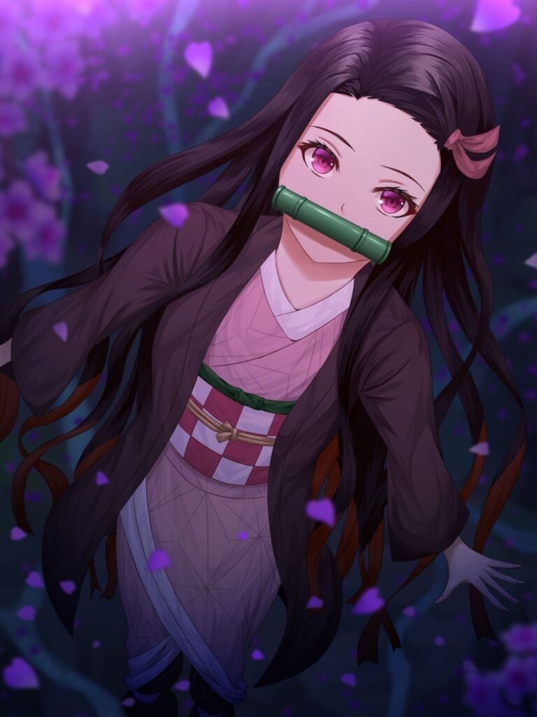 Super Cute Demon Slayer Nezuko Wallpaper Kimetsu no yaiba Anime iPhone Wallpapers