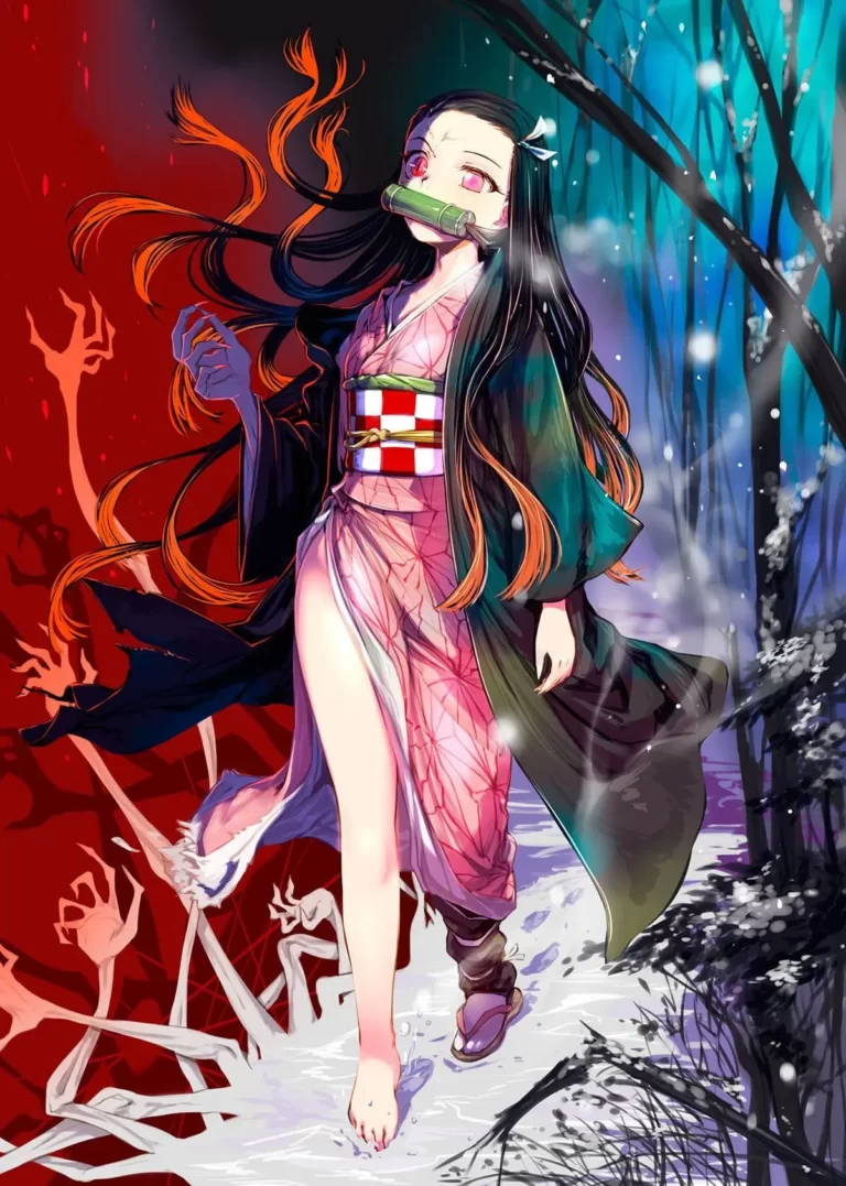 Super Digital Art 4K demon slayer nezuko wallpaper kimetsu no yaiba iPhone Wallpapers
