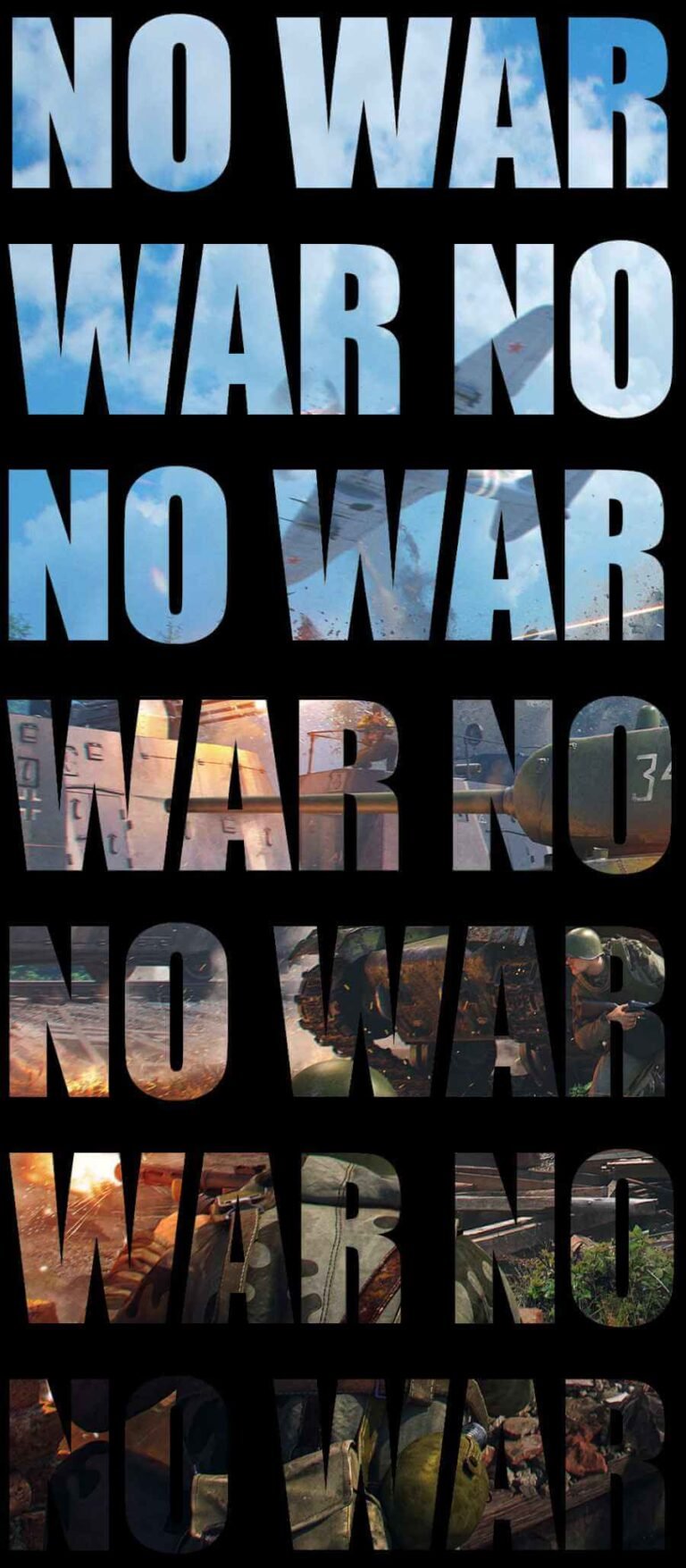 Super HD Quote NO WAR iPhone Wallpaper