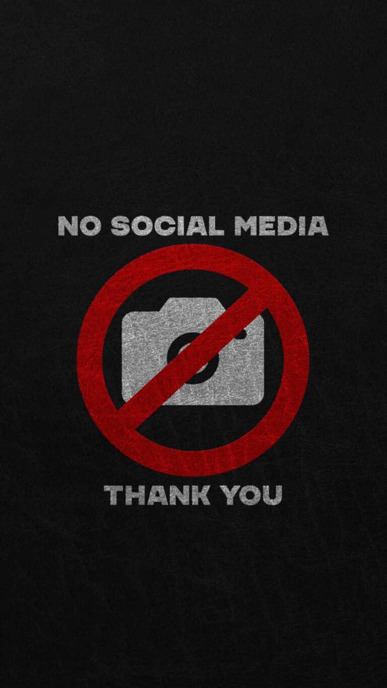 Super HD Quote No Social Media iPhone Wallpaper