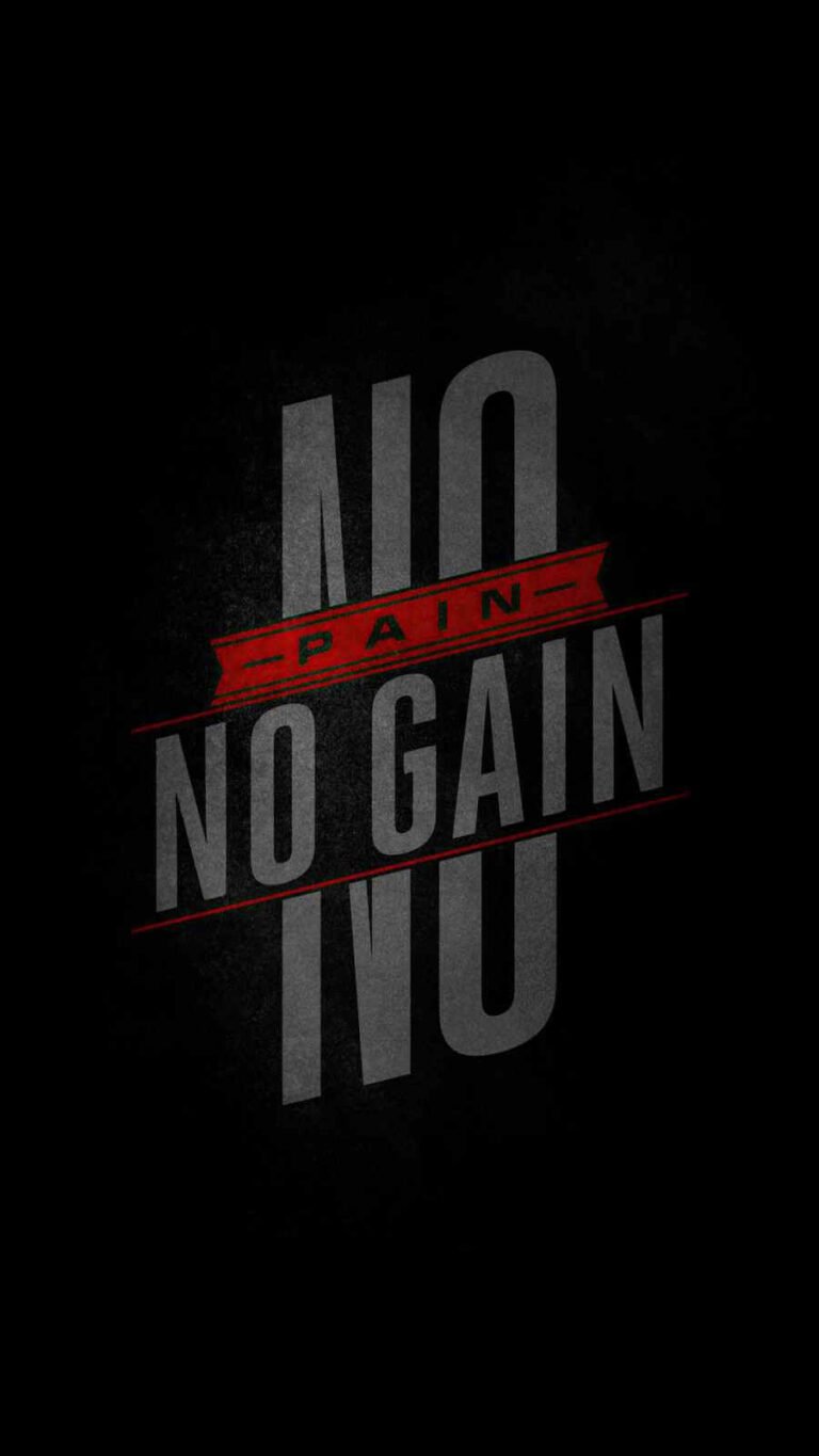 Super HD Quote no pain no gain iPhone Wallpaper