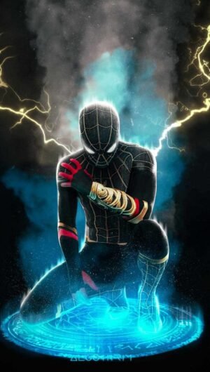 iphone 13 pro max wallpaper Spiderman with Doctor Strange Powers