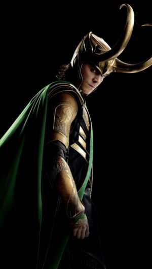 iphone 13 pro max wallpaper Tom Hiddleston Loki movies The Avengers black background 2 scaled