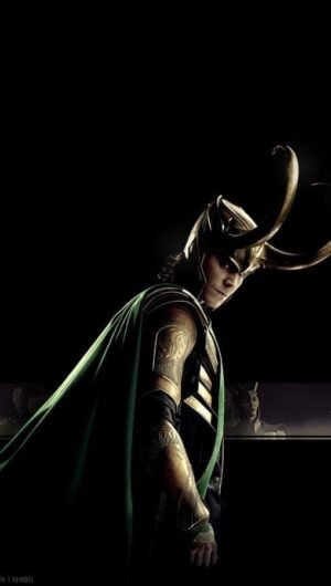 iphone 13 pro max wallpaper Tom Hiddleston Loki movies The Avengers black background