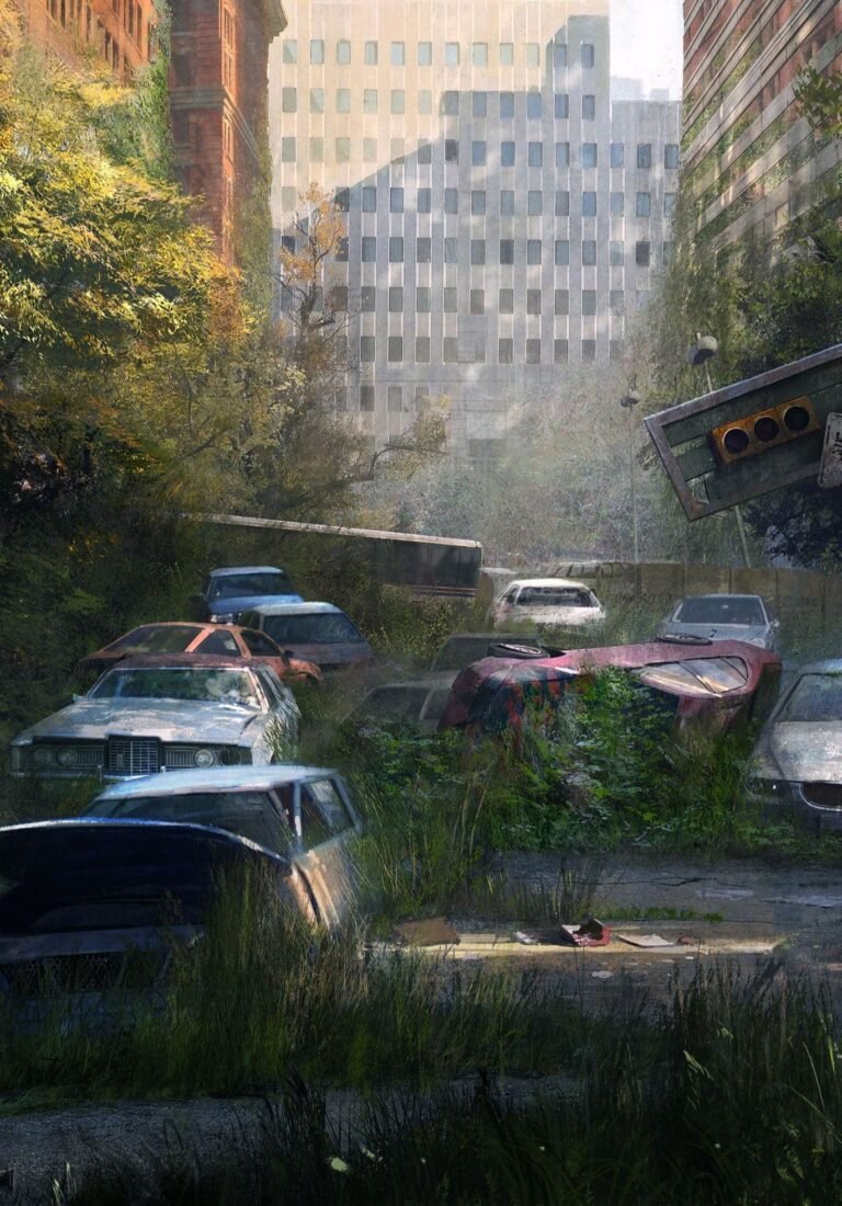 iphone 13 wallpaper I Am Legend movie still The Last of Us mode of transportation