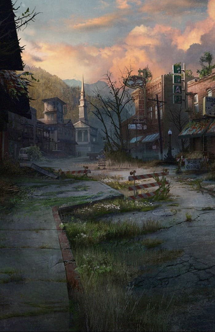 iphone 13 wallpaper ghost town graphics The Last of Us concept art video games