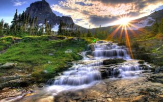 Cascading Waterfall windows 11 wallpaper 4k