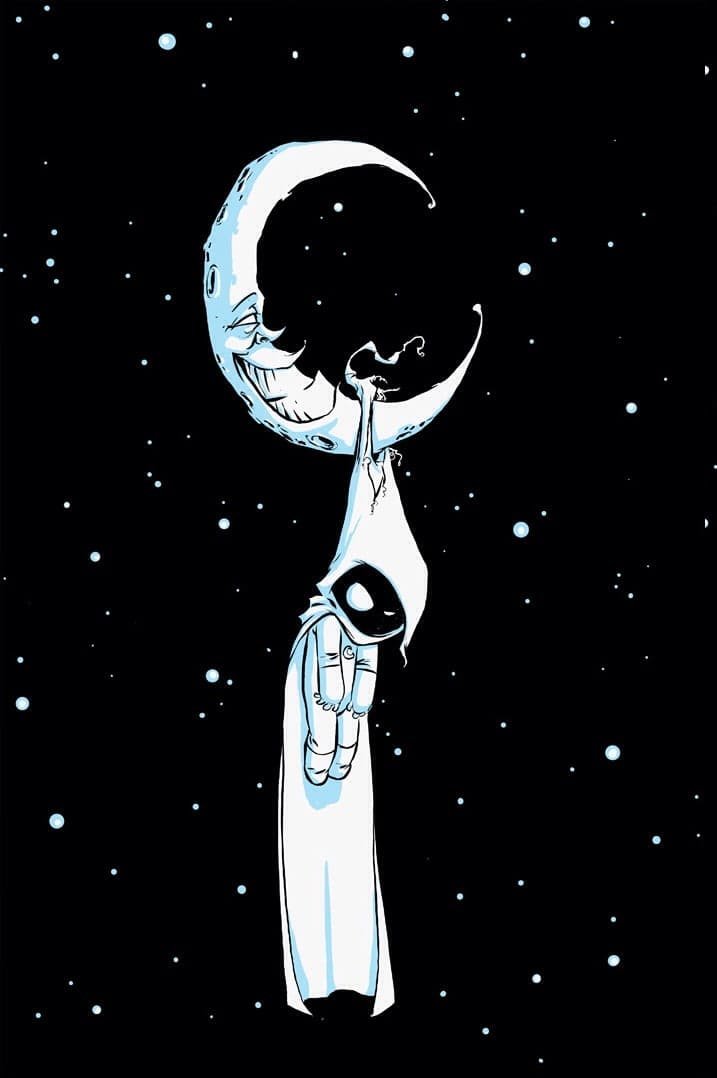 Cool HD wallpaper Moon Knight Marvel BW Stars Moon HD, cartoon comic,phone wallpapers
