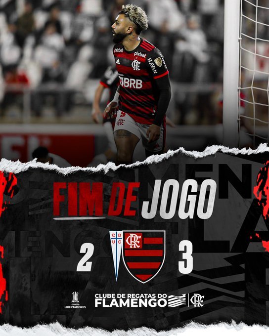 Flamengo VITORIA DO MENGAAAAO Flamengo vence a Universidad Catolica no Chile por 3 a 2