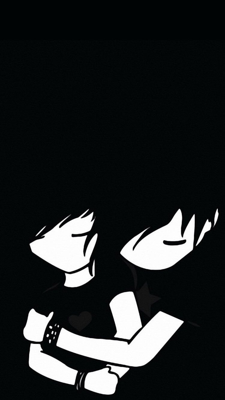 HD Black and Cute love Emo iphone backgrounds