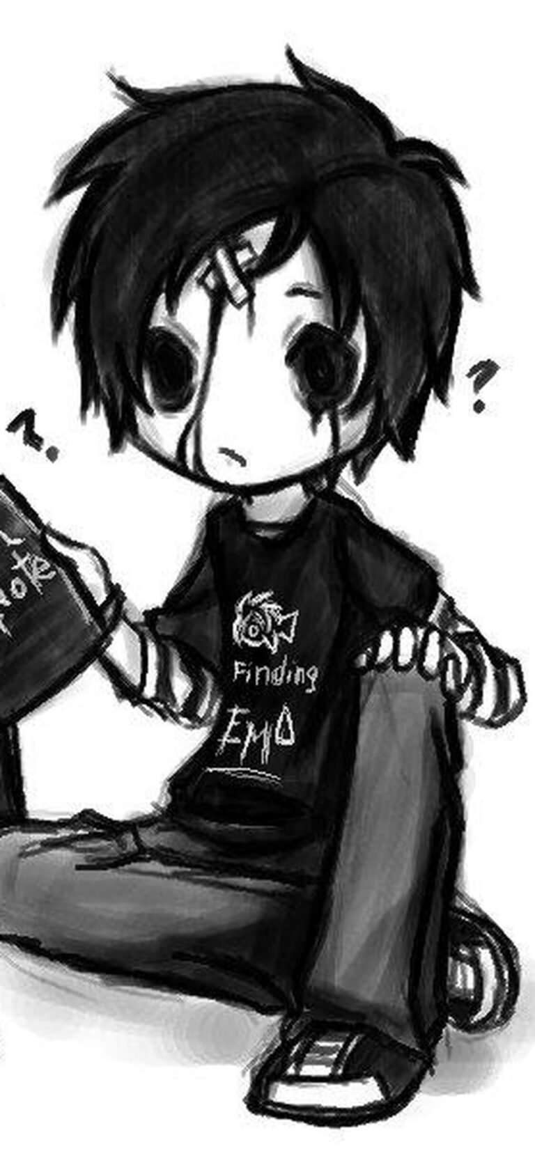 HD Cute Art Anime Emo iphone wallpaper