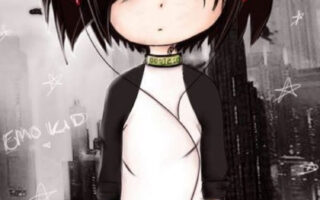 HD Cute anime caracter Emo iphone background