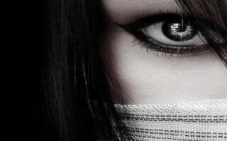 HD Cute girl black hairt and ayes Emo iphone background