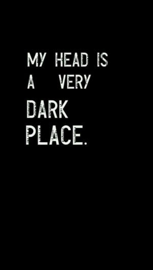 My Head is A Very Dark Place HD Quote Emo iphone background