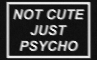 Not Cute Just Psycho HD Quote Emo iphone wallpaper