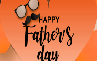 Cool Happy fathers day wishes background dia del padre 2022orange color hart