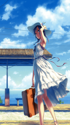 Cute anime women in summer wallpaper iphone Best summer background