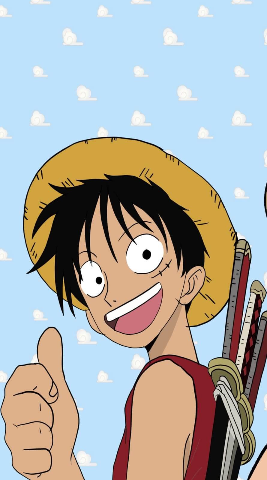 4K Cute Kid monkey d luffy one piece anime character wallpaper 4k iPhone 14 pro max Wallpaper 8