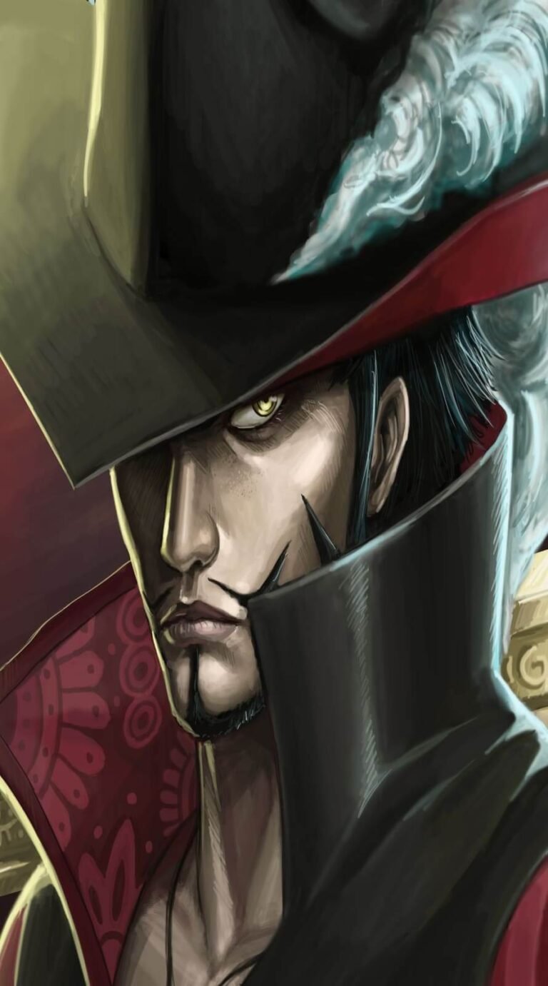 4K Dracule Mihawk Digi Art one piece anime character wallpaper iPhone 14 Wallpaper 79