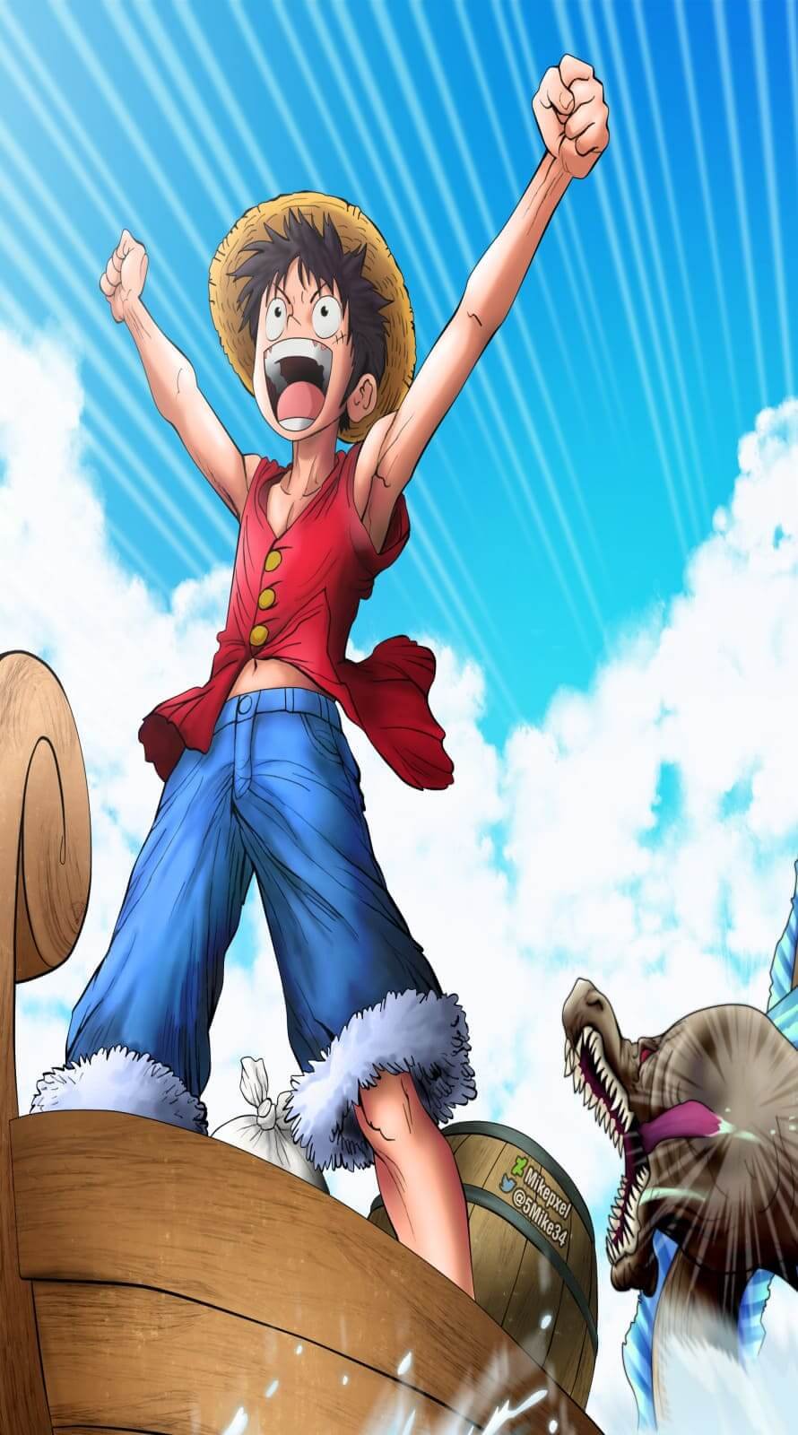 Amazing monkey d luffy one piece anime character wallpaper 4k iPhone 14 pro max Wallpaper 21