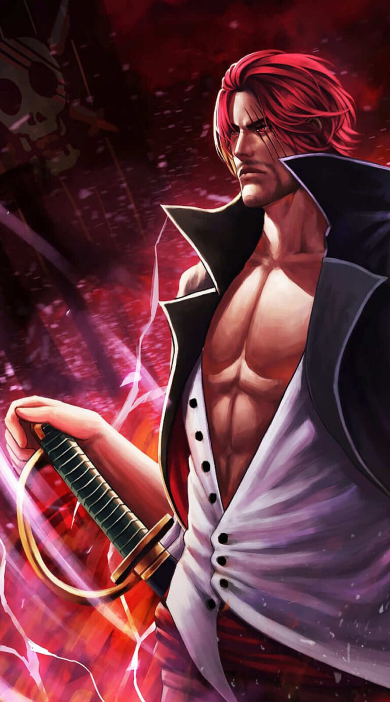Best tof 4K Yonko Shanks red heard one piece anime character wallpaper iPhone 14 pro Wallpaper 19