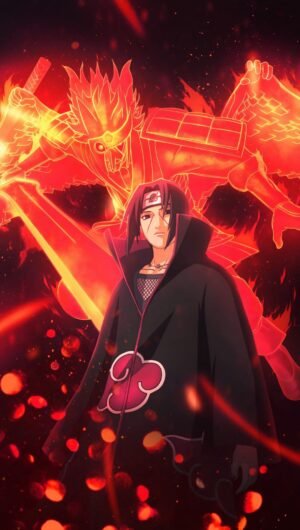 4K Moon iTachi Wallpaper for iPhone Backgrounds from Naruto anime 13