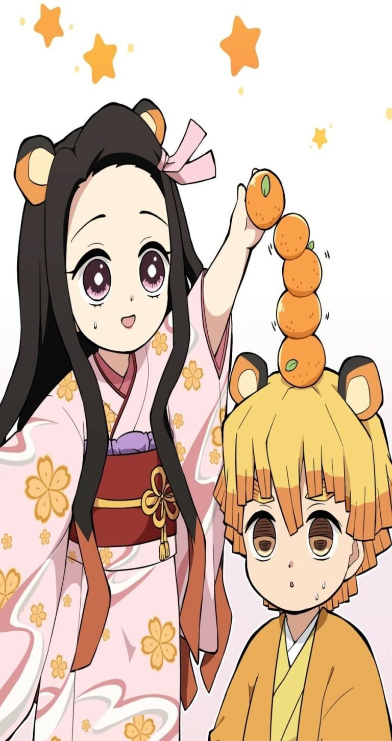 4k Cute Nezuko x Zenitsu Wallpaper from Anime Demon Slayer Kimetsu no Yaiba wallpapers 26