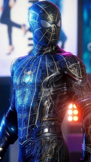 New Wallpaper Spiderman 2099 Techno Suit iPhone 14 backgounds