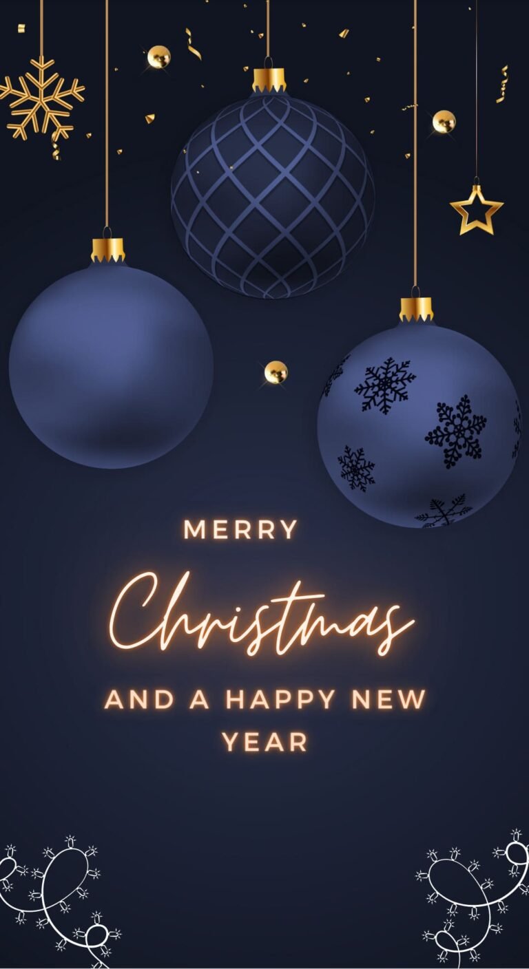 Awesome Merry Christmas Card and Aesthetic Christmas Background for iPhone